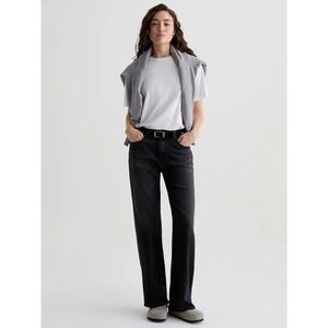 AG Jeans Kora High Rise Wide Leg Jeans Womens 26 Black NWT Cotton Denim Straight
